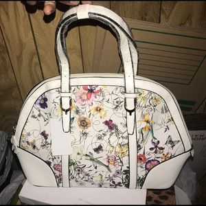 White Floral Handbag
